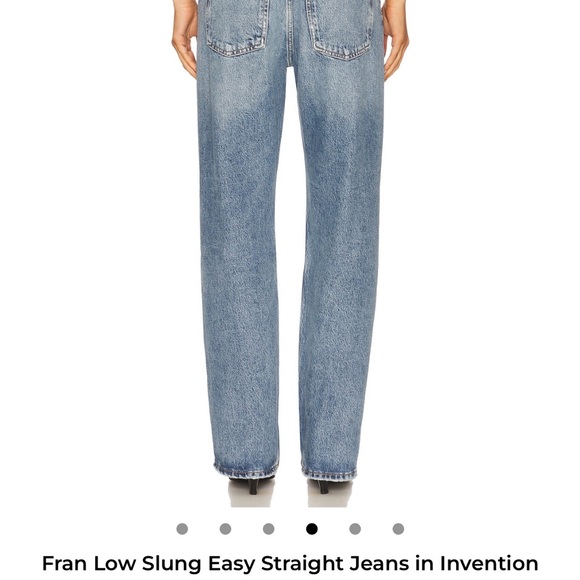 Agolde Fran Low-Slung Straight Jeans - Picture 2 of 8